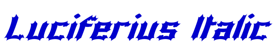 Luciferius Italic 字体